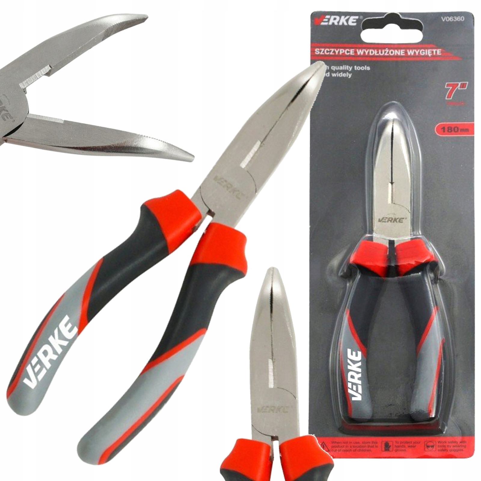 

Szczypce Kombinerki Wydłużone Wygięte 180mm Verke