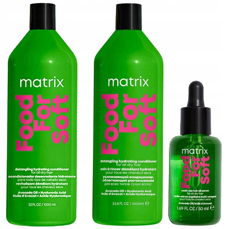 Matrix Food For Soft regenerační sada na vlasy šampon kondicionér olej