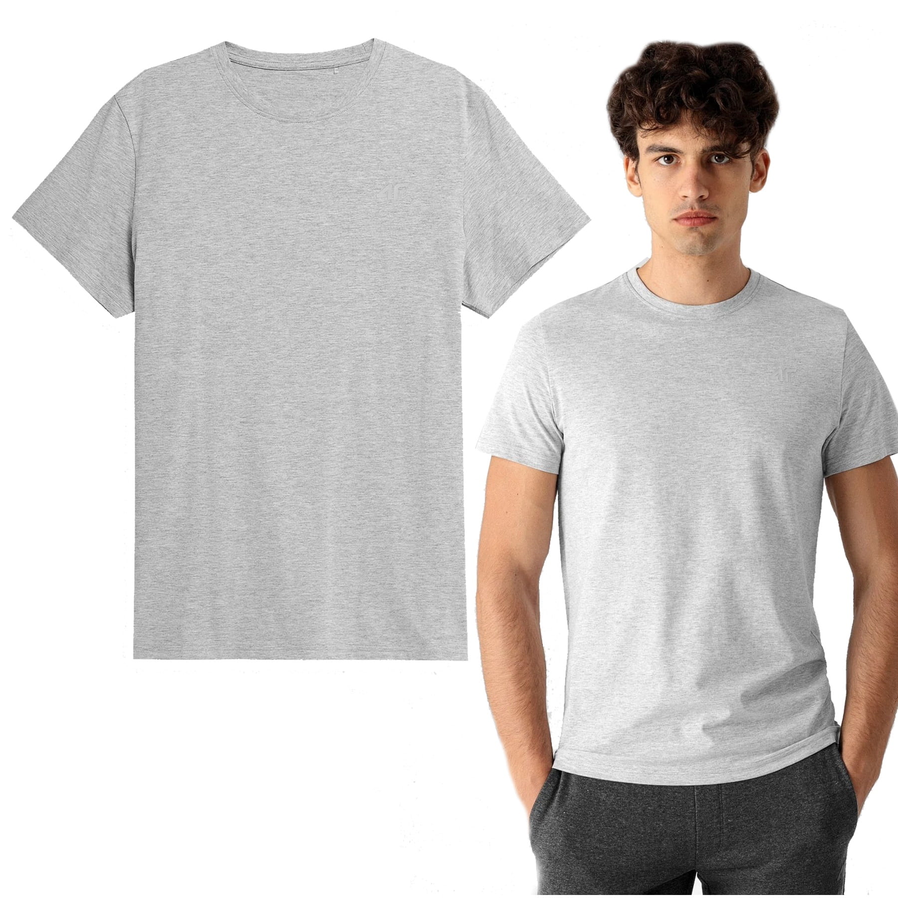 

T-shirt Męski Koszulka 4F TSM352 J.szary- S