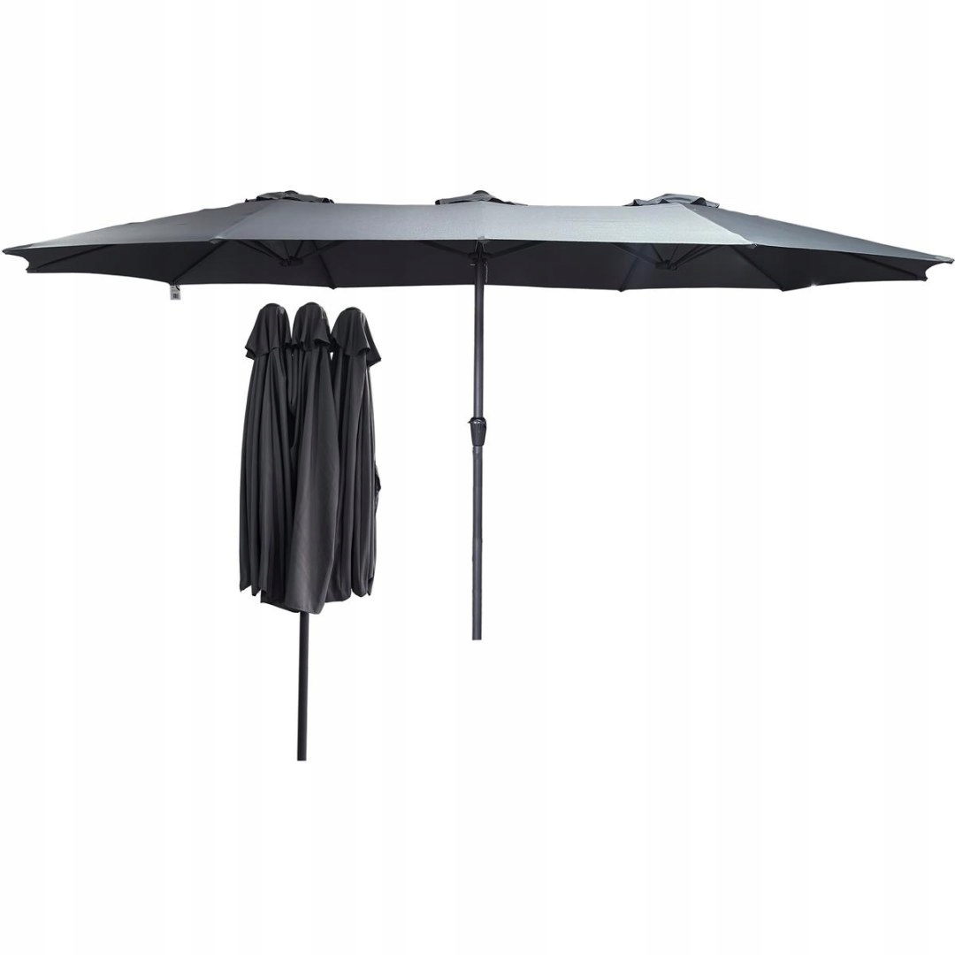 Parasol Ogrodowy XXXL 2.7x4.6M Szary Saska Garden Saska Garden