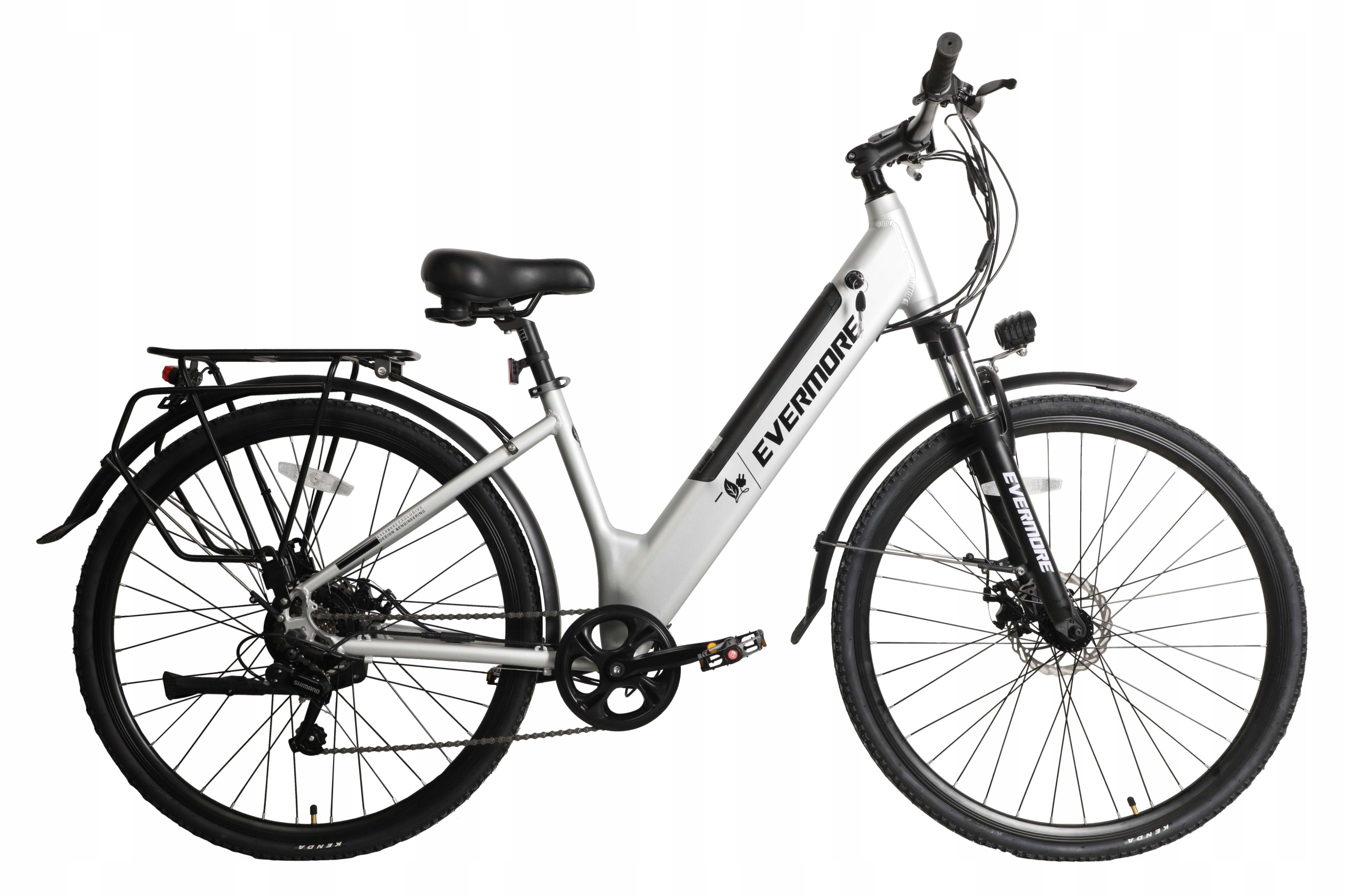 Evermore Rower elektryczny miejski 28'' 250W Polski Producent Srebrny