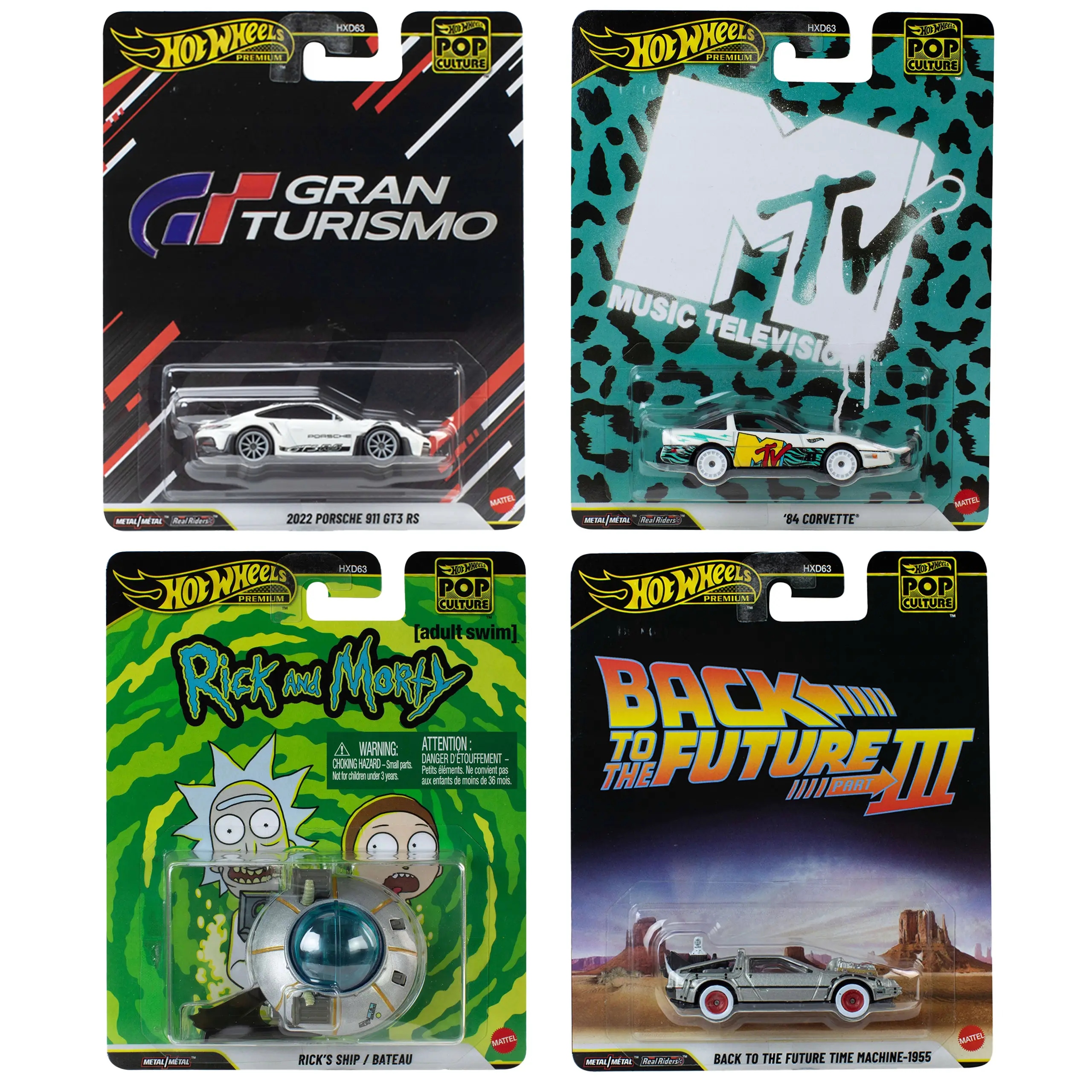 Zestaw Hot Wheels Premium Pop Culture 2026 Mix 2 (HXD63 JHW94 JHW93 JHW95)