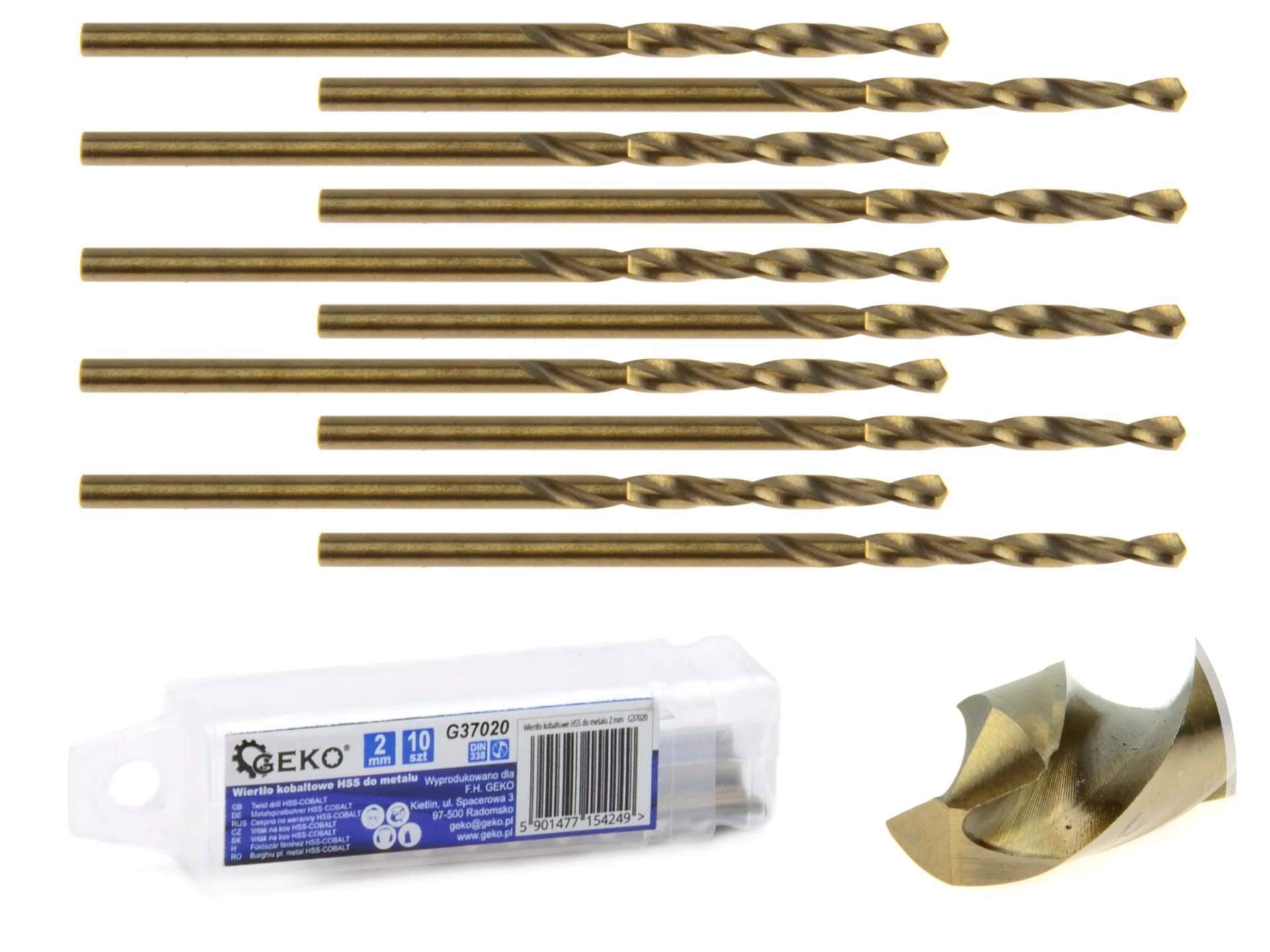 

Wiertło kobaltowe Hss do metalu 2 mm/10szt