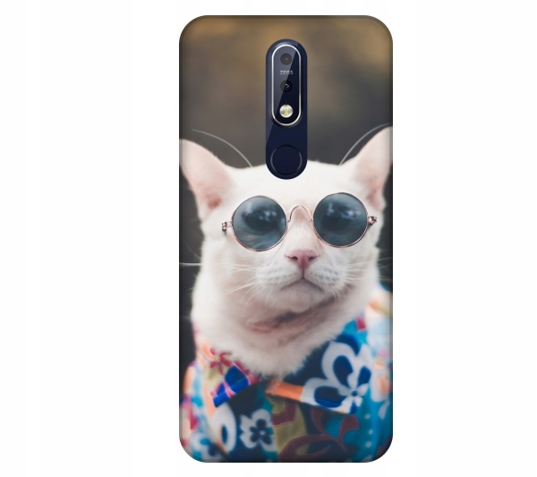 

Etui pokrowiec Nokia 5.1 5_1 Plus Kot hipster