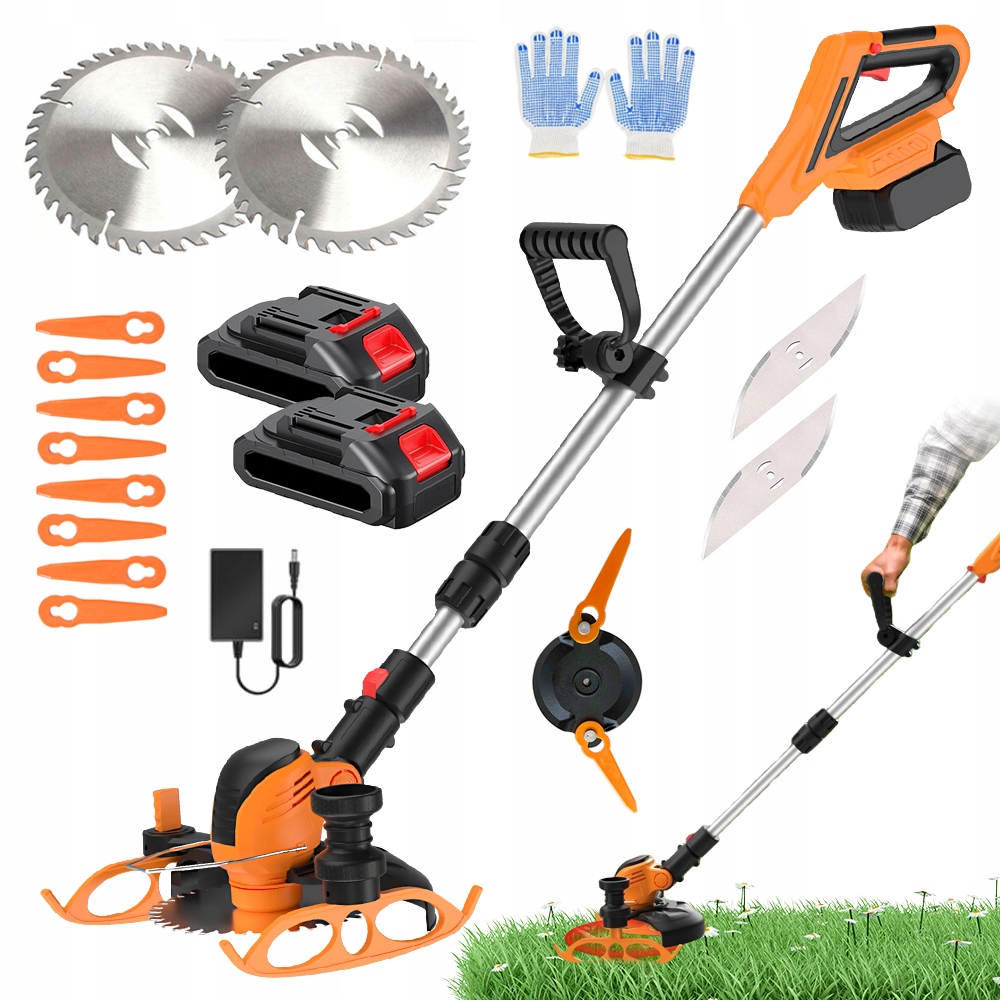 Wykaszarka Podkaszarka Kosa Akumulatorowa 2XAKU 3000 mAh Zestaw 100 W