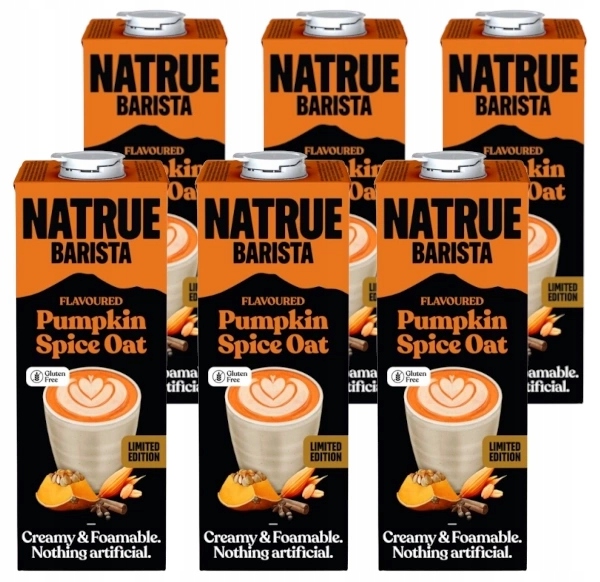 Napój, mleko owsiane Pumpkin Spice wegańskie z dynią 6 x 1l Natrue Barista