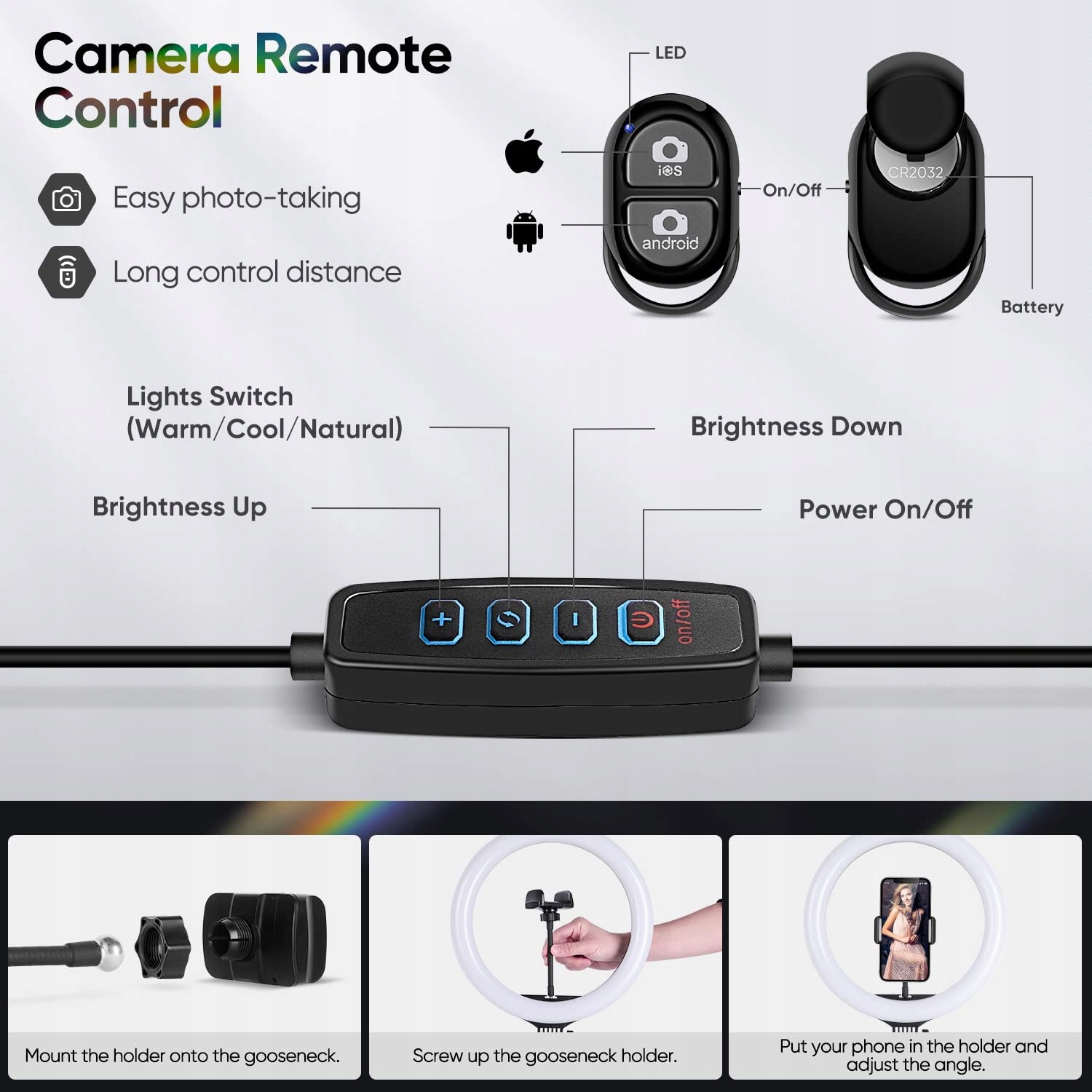 Lampa pierścieniowa LED RING 12,8 Selfie Makijaż Marka Inna