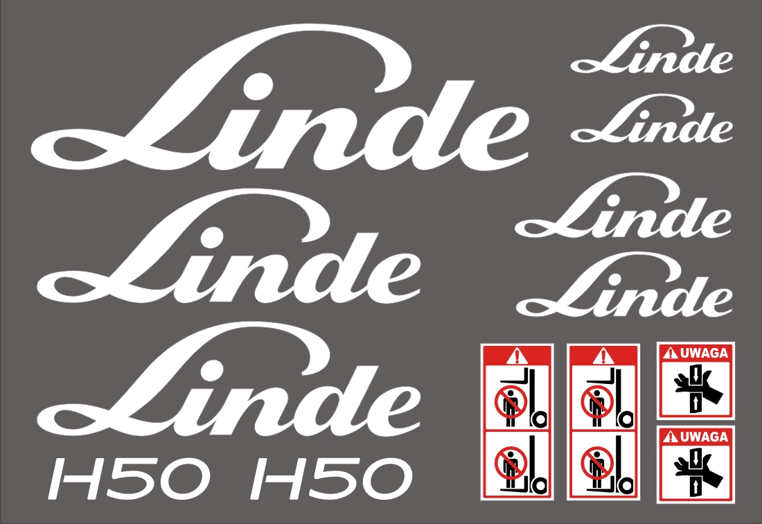 NAKLEJKI NALEPKI WÓZEK WIDŁOWY LINDE H50 H-50