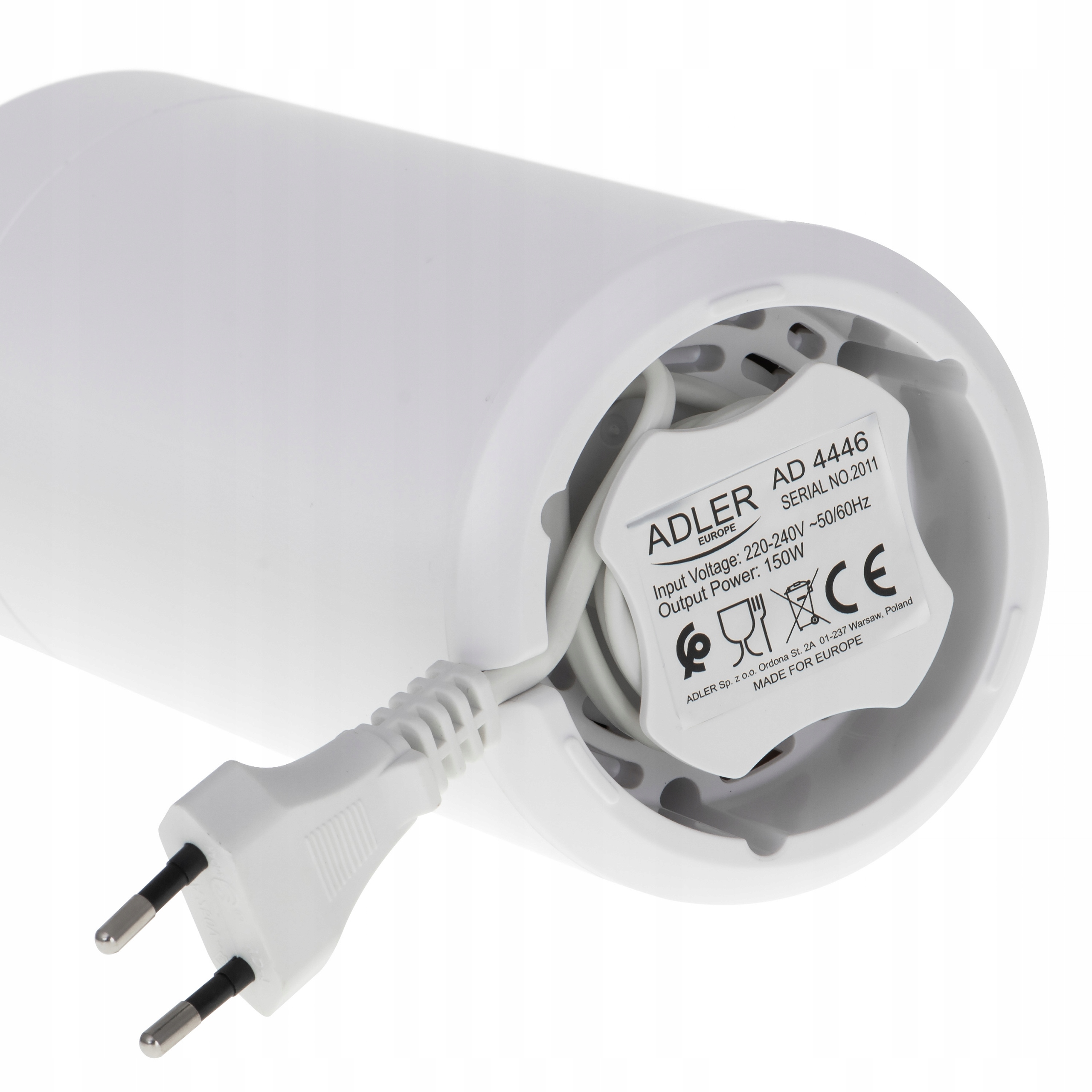 Młynek do kawy Adler AD 4446 White Gold 150W Metalowy Pojemnik