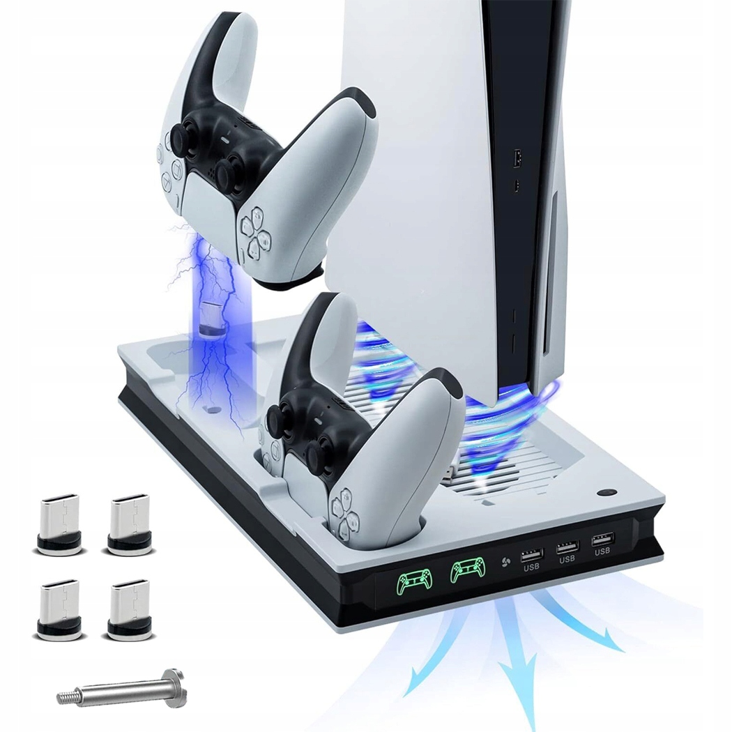 Stacja Chłodząca PS5 Szybkiego Ładowania Kontrolera Podstawka Do Padów