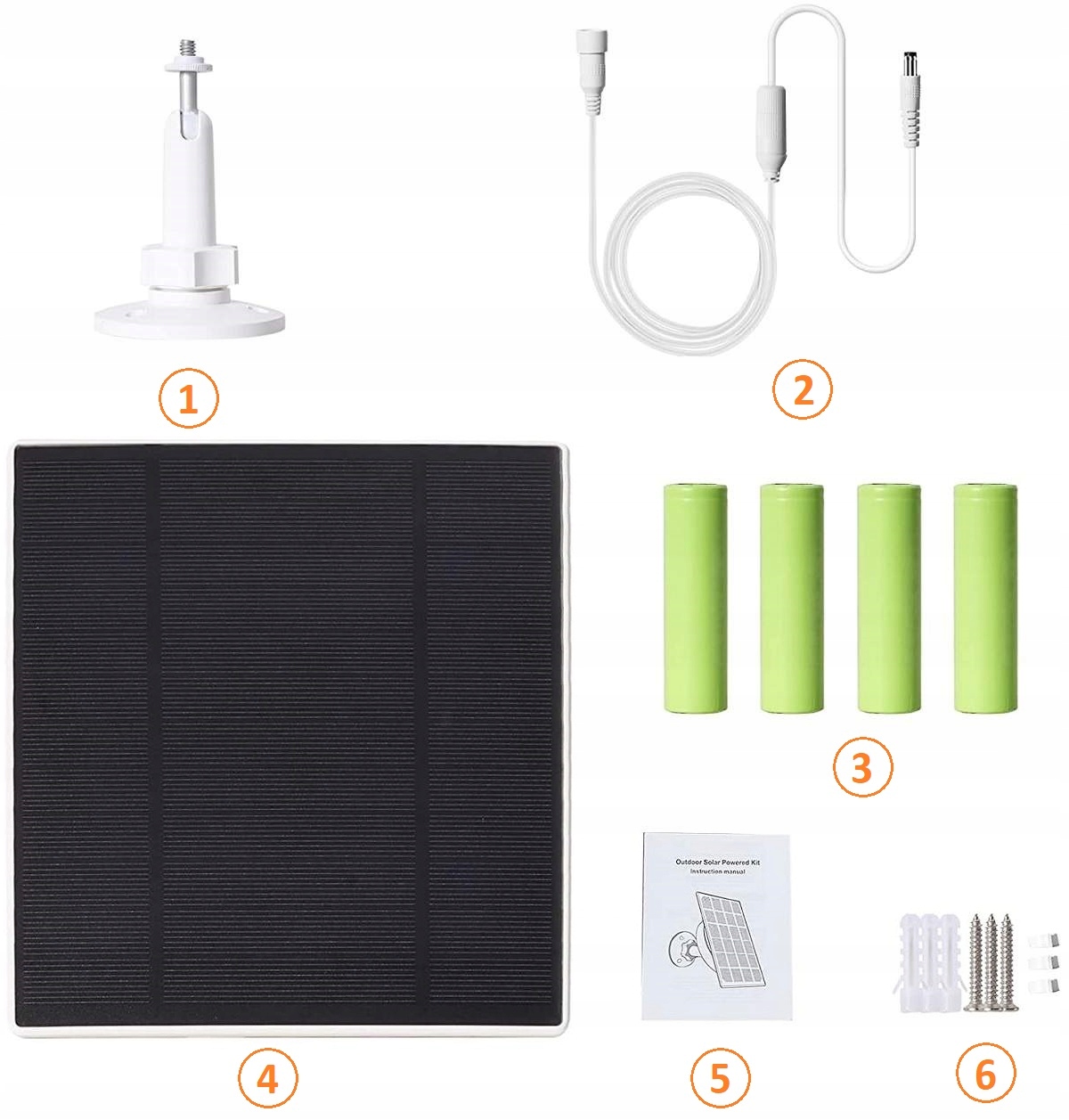 PANEL SŁONECZNY 5W DO KAMER 6-12V NA BATERIE TYP C Szerokość panelu solarnego 16.4 cm