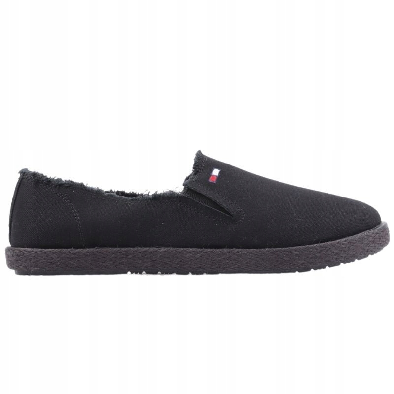 CZARNE ESPARDYLE MĘSKIE WSUWANE TRAMPKI PŁASKIE TENISÓWKI WKŁADKA EKOSKÓRA Rozmiar 42