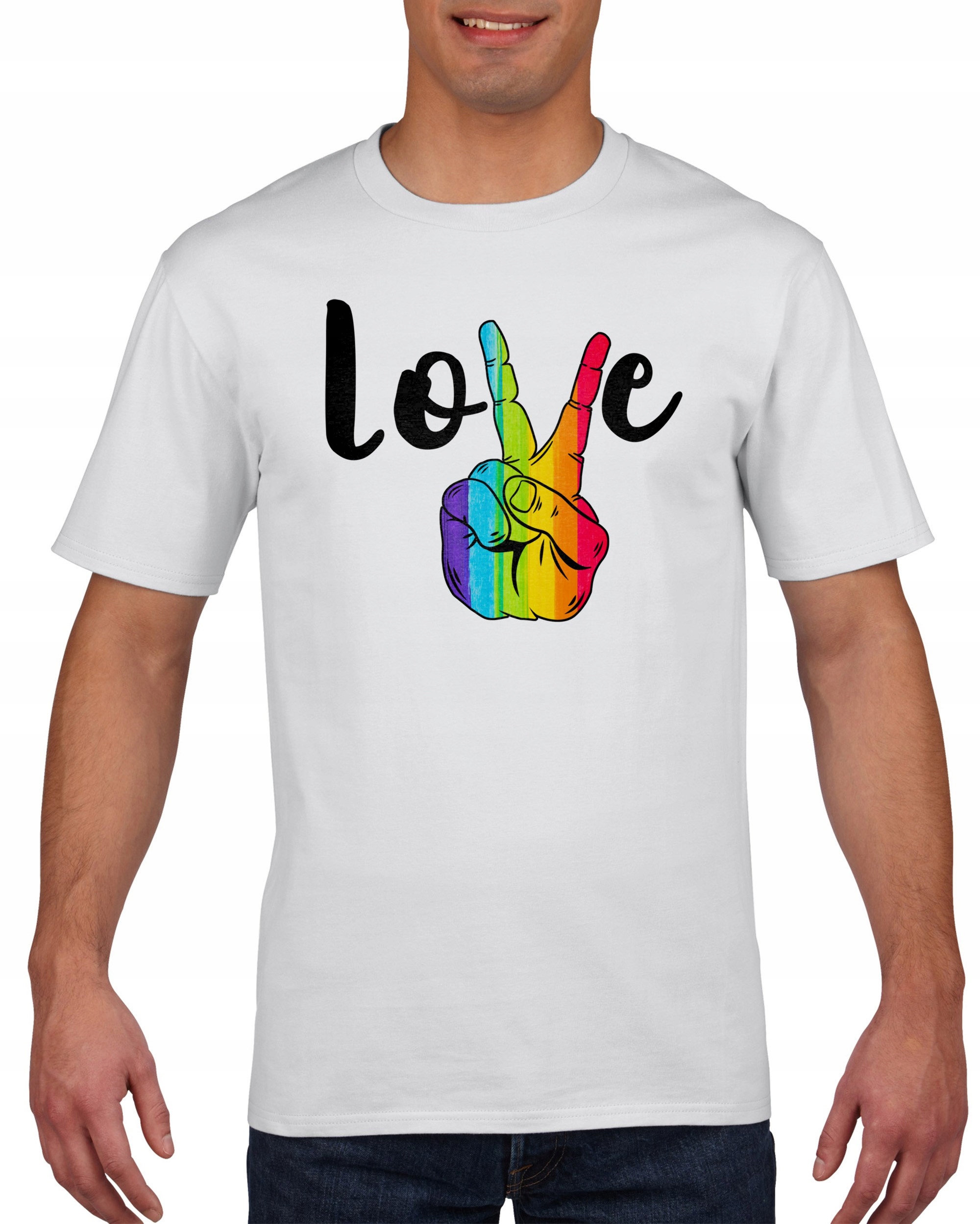 

Koszulka męska Peace Love Lgbt M