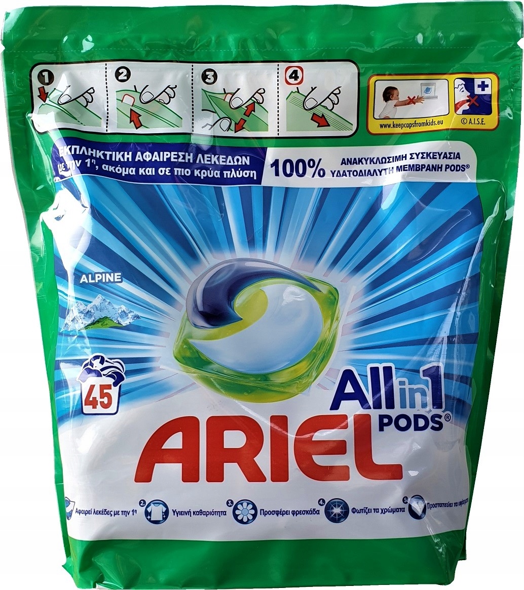

Ariel kapsułki do prania All in1 do Białego 45 szt