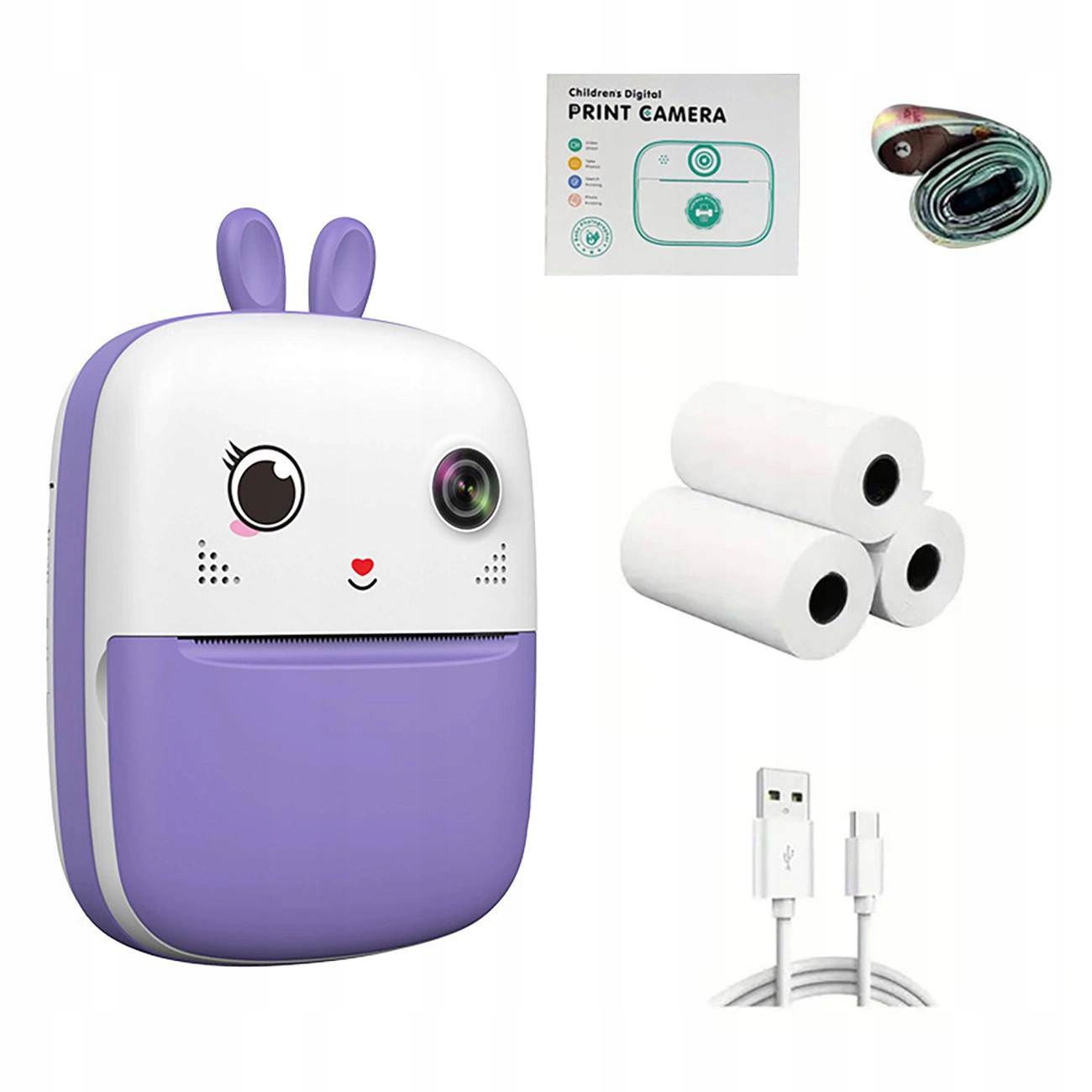 Mini Drukarka Termiczna Dla Dzieci Z Aparatem Fotograficznym I Kamerą