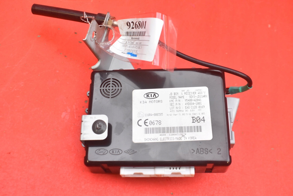 control unit module BCM 95400-A2041 KIA CEED 2 II 1.4 16V 100 KM 12-15