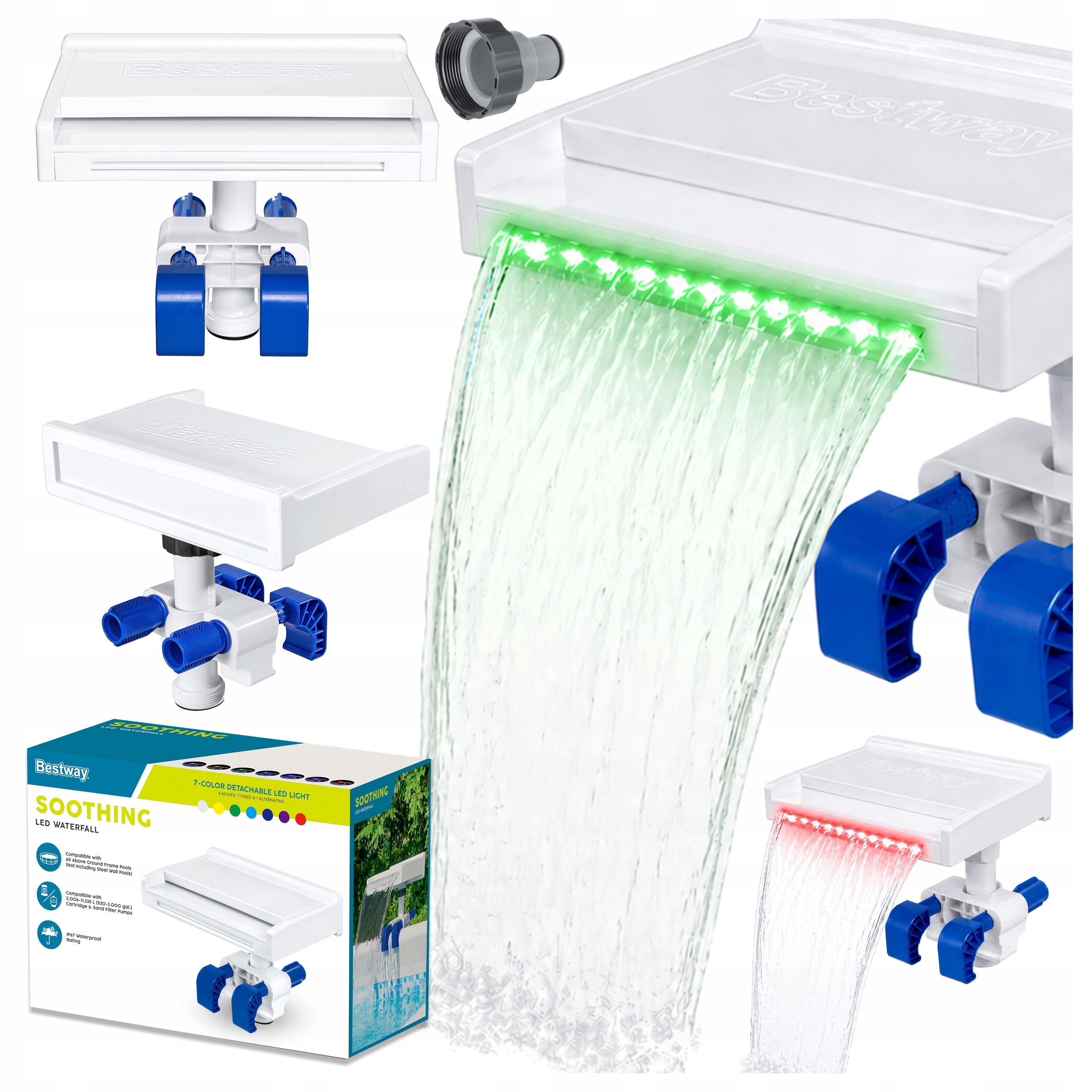 Fontána s Led podsvícením pro zahradní bazény Bestway, 8 režimů