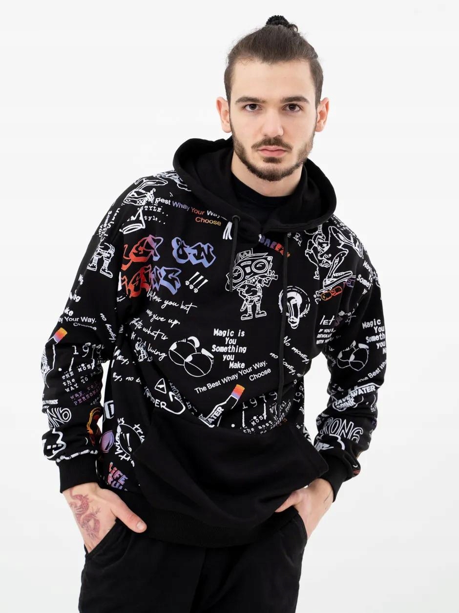 

Bluza Męska Breezy Allover Czarna M