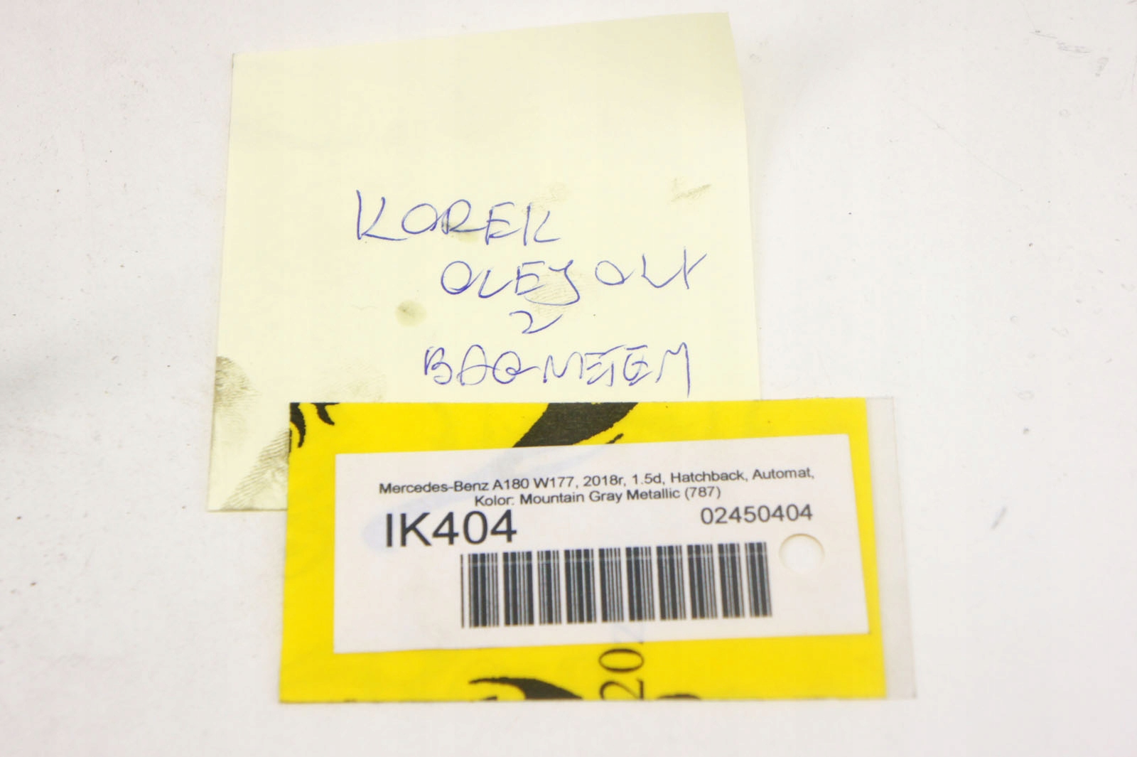 IK404 Mercedes W177 1 5d Korek Wlewu Oleju Bagnet Part number