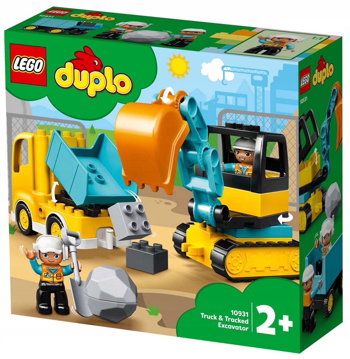 Nákladní automobil a pásový bagr Lego Duplo 10931 20 ks.