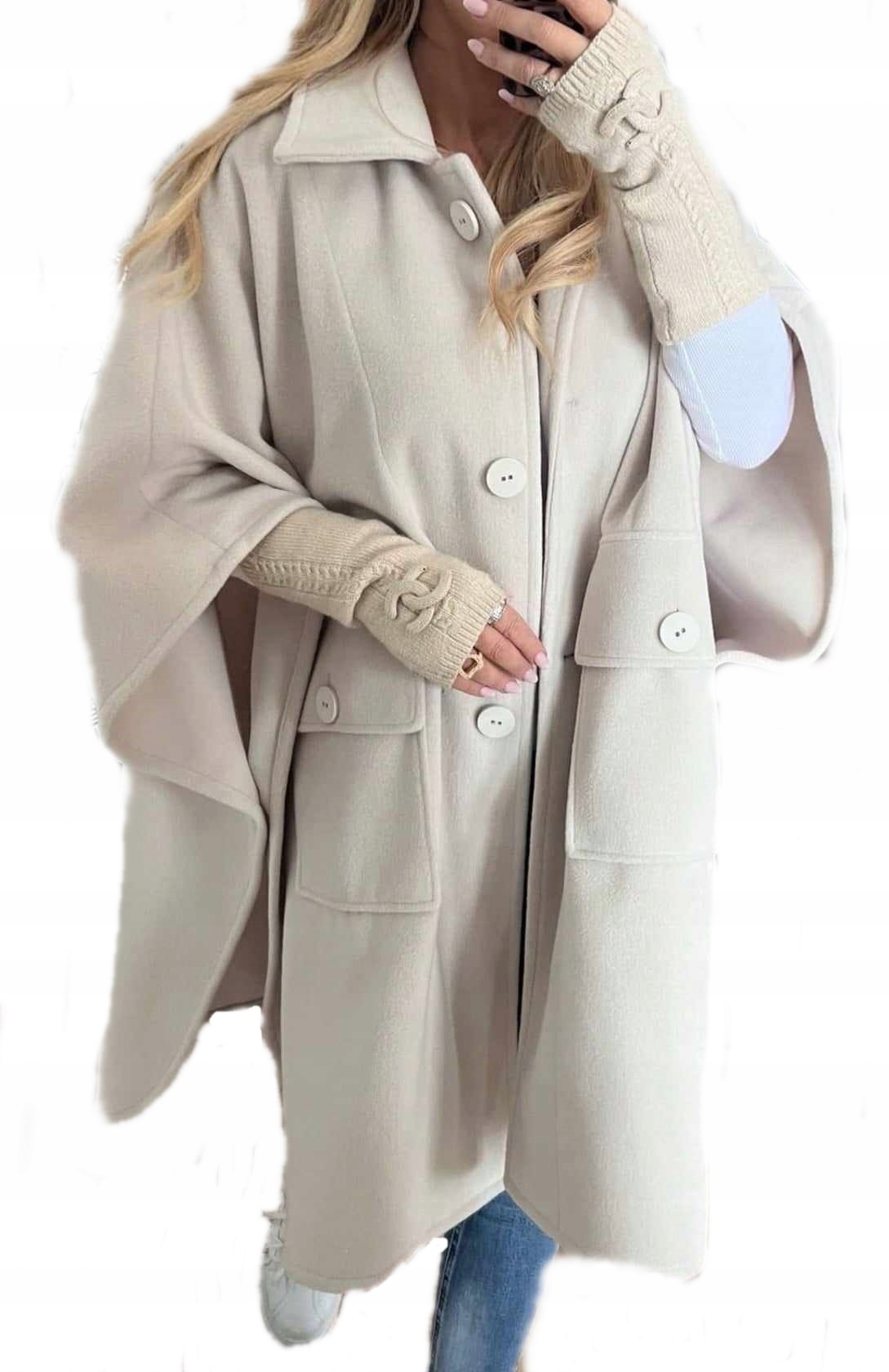 kabát pončo bunda By O La La oversize 36 S