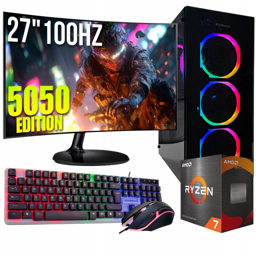 Sada Gamer Master Ryzen 7 32GB Ssd M.2 1TB Rtx 5050 8GB +Monitor 27"100Hz