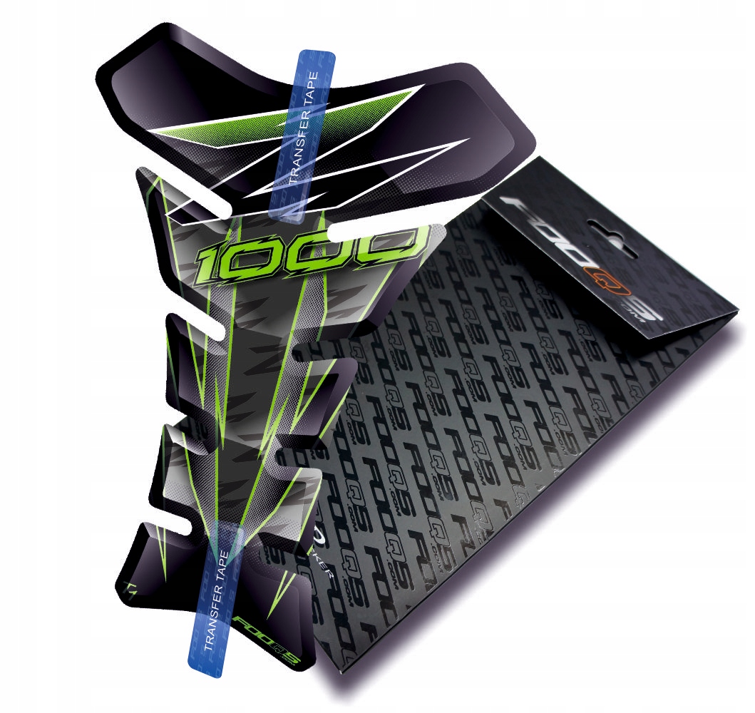Tank-pad od firmy Fooqs pro Kawasaki Z-1000 Černý Zelený