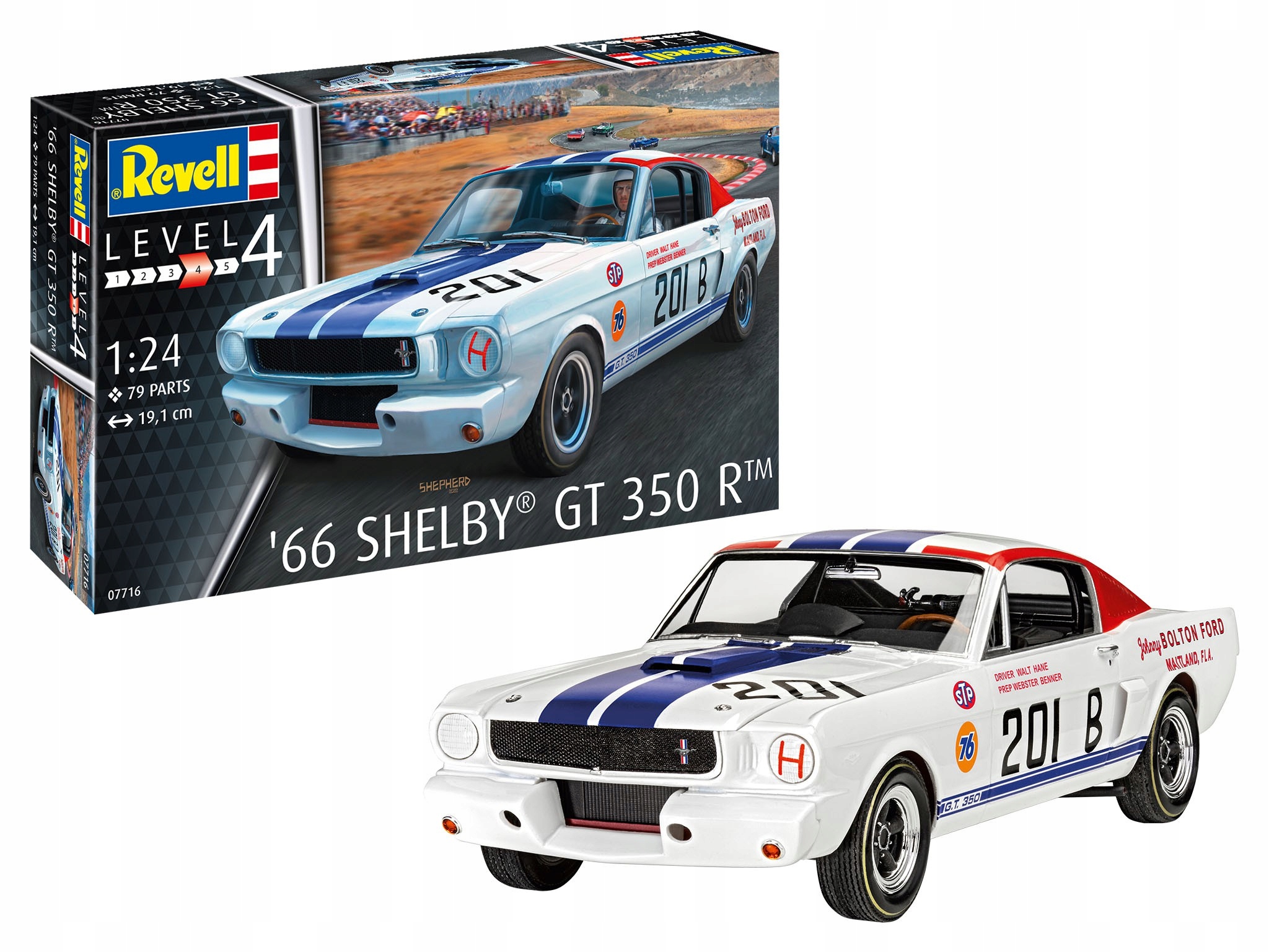 1/24 Auto 1966 Shelby Gt 350 R Revell 07716