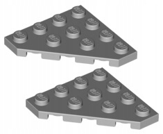 

Lego Płytka 4x4 Narożna J. Szara 30503/4160560 x2