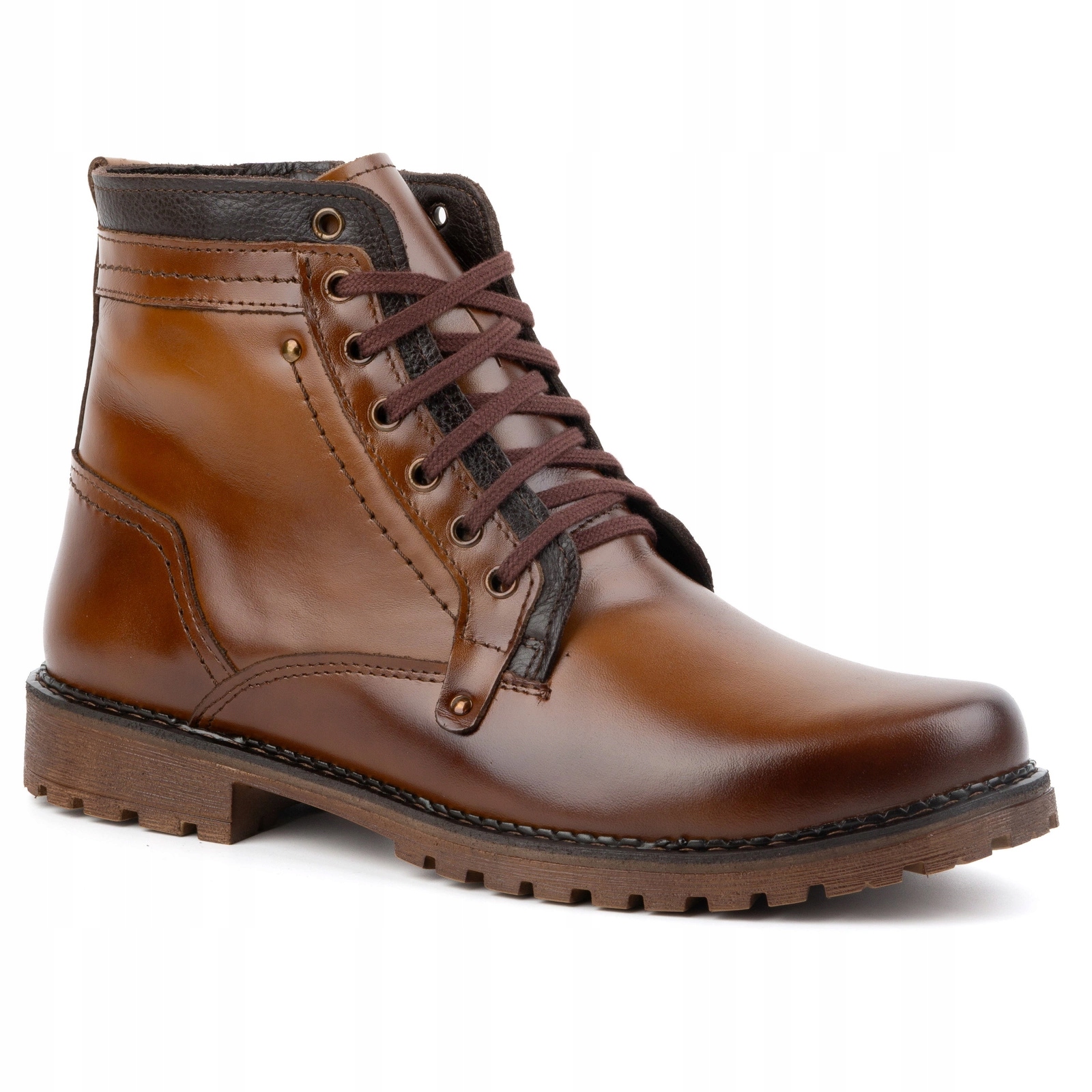 Pánské kotníkové boty zateplené zimní boty 603KZ hnědé 44