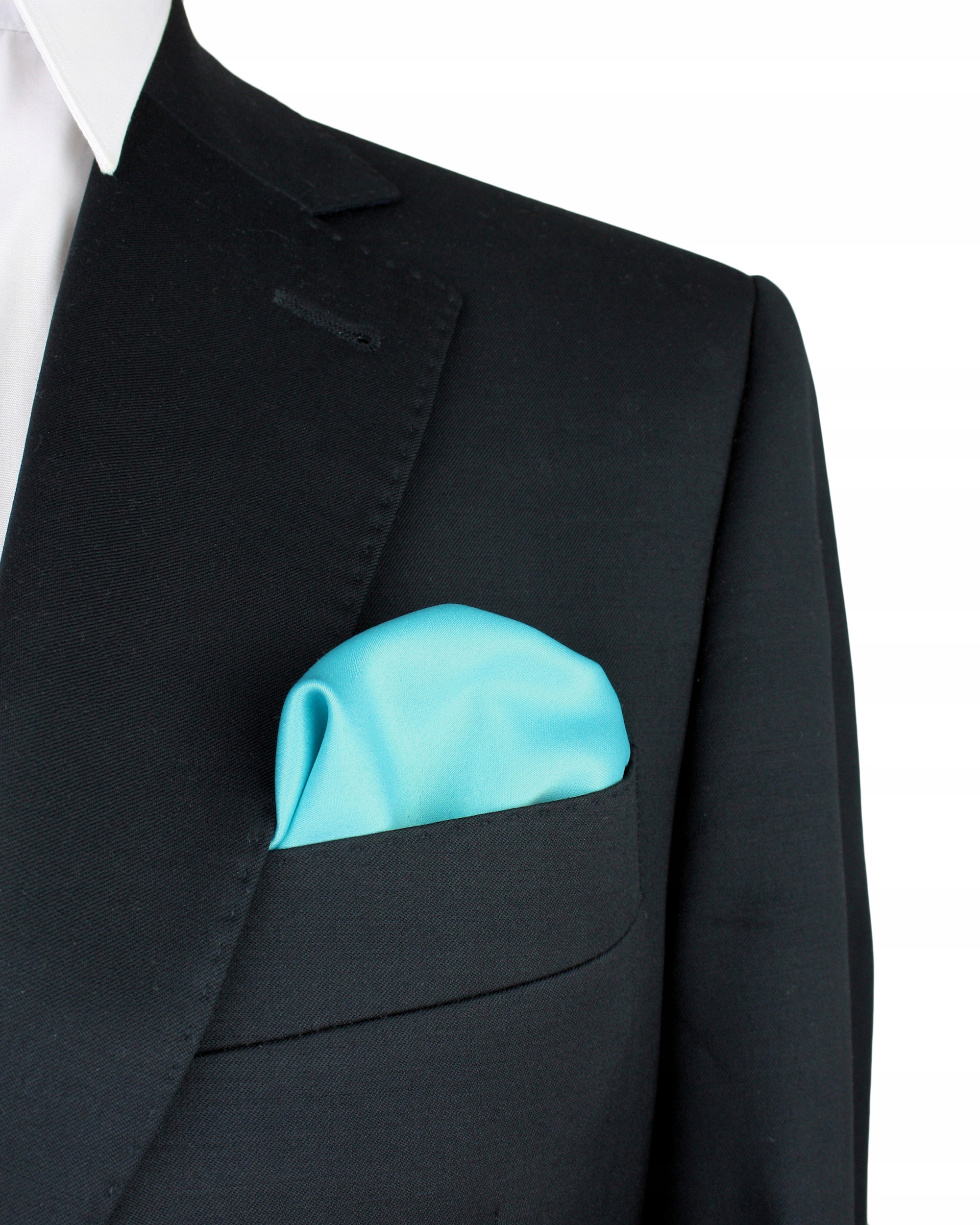 TURKUSOWA POSZETKA CHUSTKA WYPUSTKA DO MARYNARKI