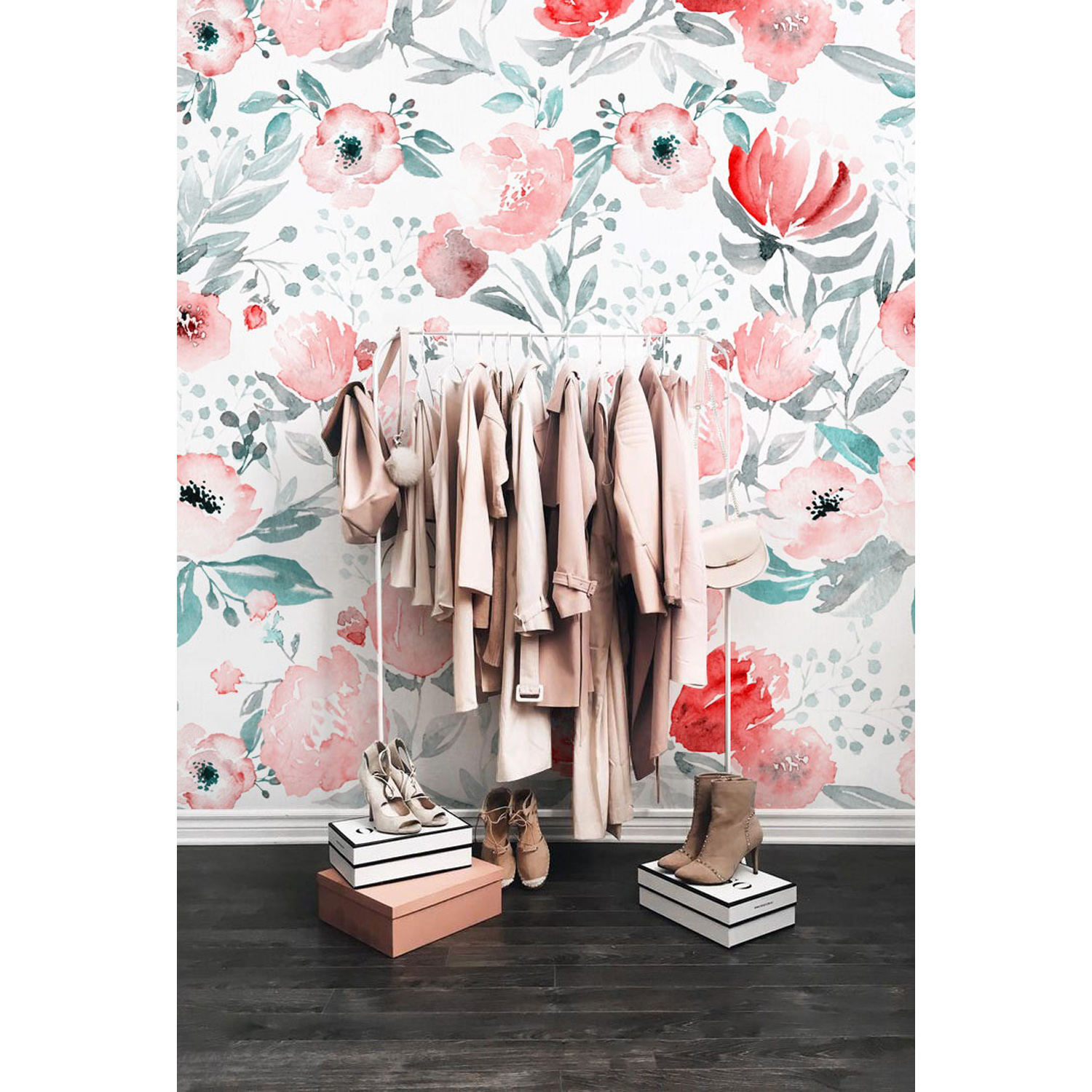 

Fototapeta Akwarelowe kwiaty maku vintage 104x70