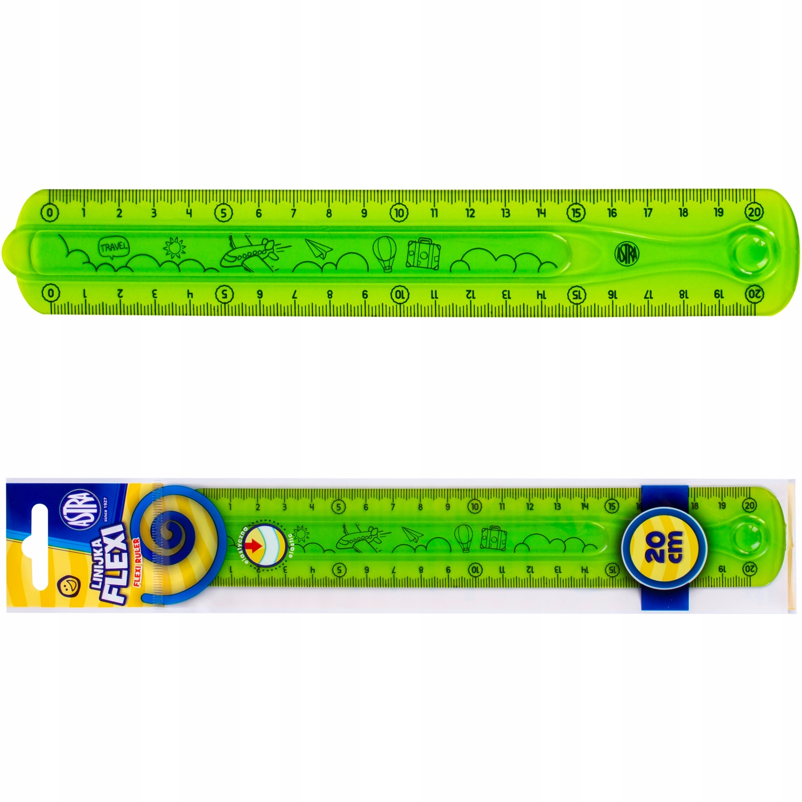LINIJKA FLEXI elastyczna 20 cm ASTRA. Wygina się, a nie łamie Kod producenta 424120003