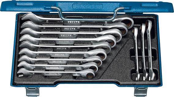 Ploché kľúče s prstencovou račňou 8-19 mm, 12-dielny Gedore