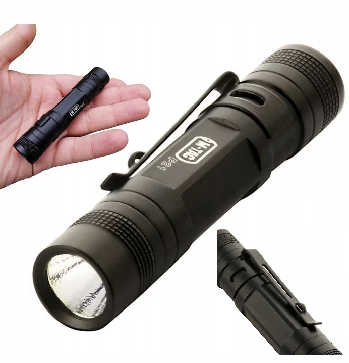 Jasna Mocna Aluminiowa Latarka M-tac P21 130 Lumenów Lekka Wodoodporna