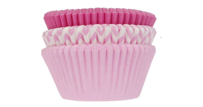 

Papilotki do muffinek różowe, mix, 75 szt.