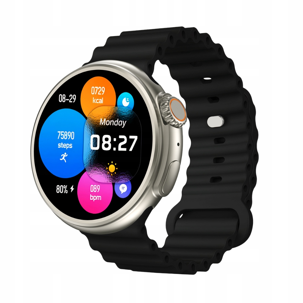 Smartwatch Zegarek Metal AMOLED menu PL Rozmowy EKG Android iOS + 2 paski EAN (GTIN) 197644784110