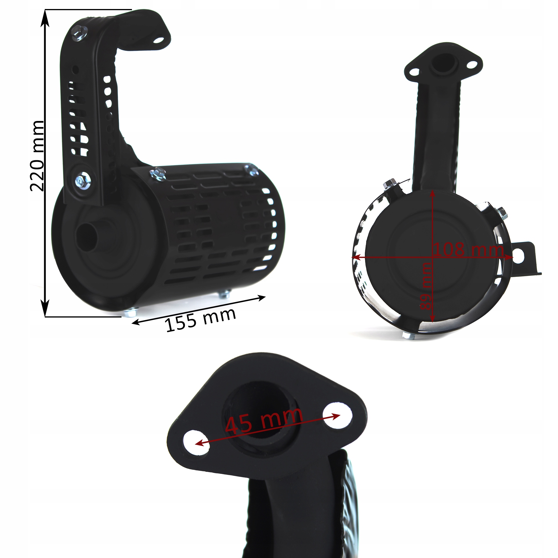 Tłumik wydechowy do agregatu prądu inwertorowego Rodzaj obudowa