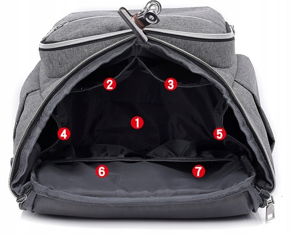 TORBA DO WÓZKA PLECAK ORGANIZER DLA MAMY TATY 3w1 Wzór dominujący bez wzoru