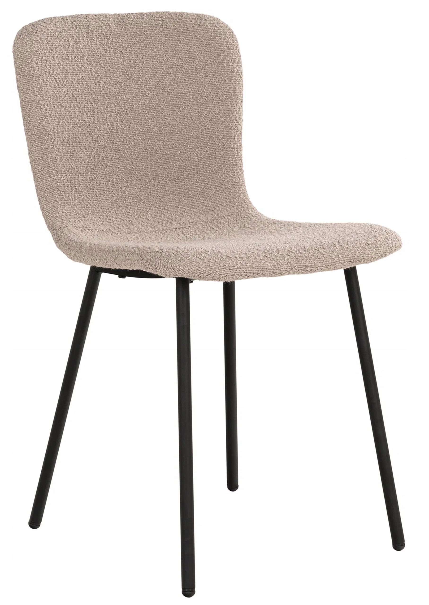 Jídelní židle Halvets béžová s černými nohami boucle