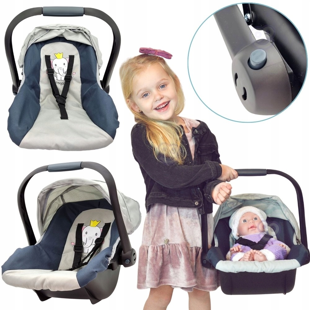 NOSIDELKO DLA LALKI FOTELIK DO SAMOCHODU LALA 33 - 48 CM WOOPIE ROYAL