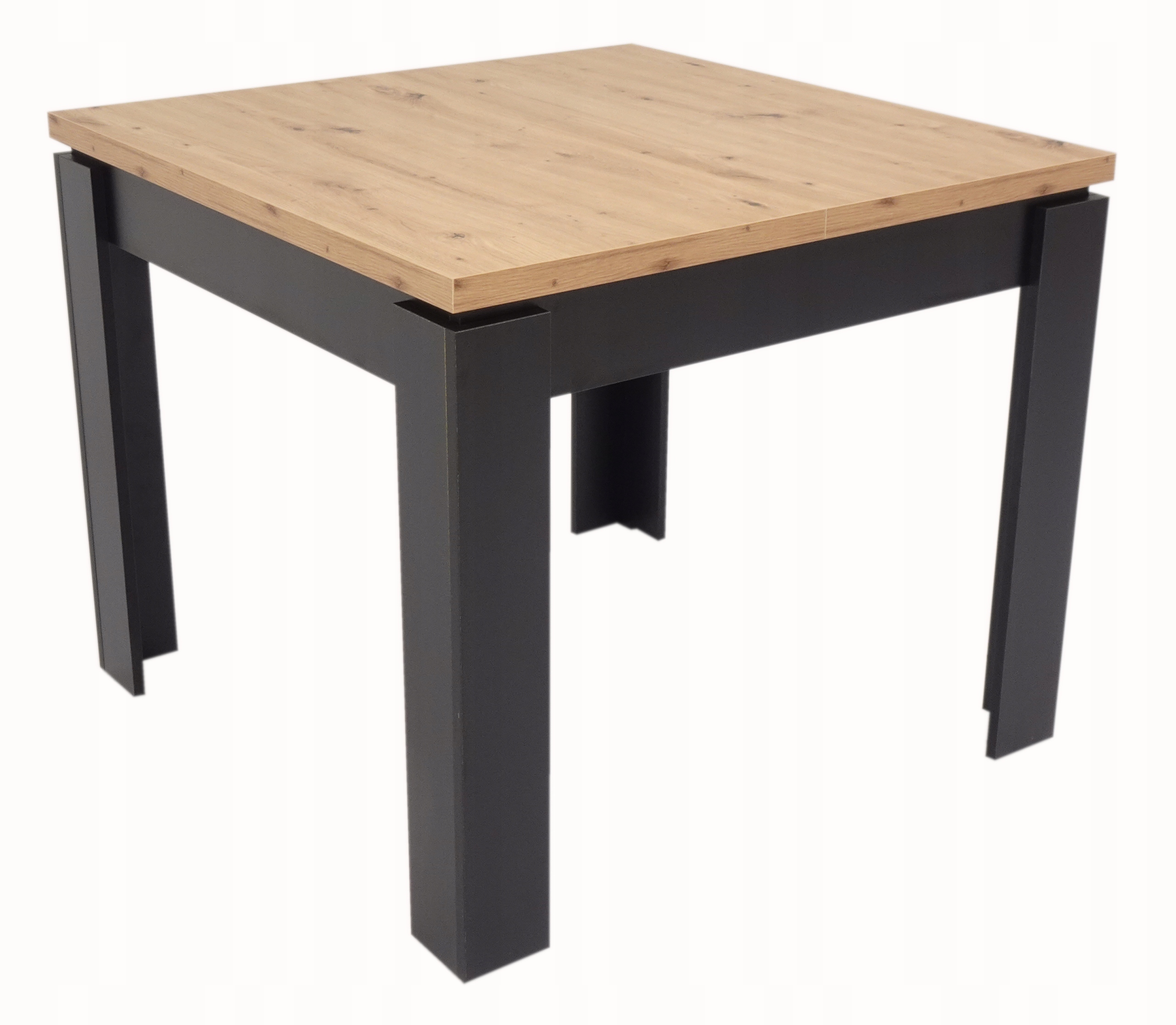 4 krzesła TAPICEROWANE +stół KWADRAT 90x90/120 DĄB Szerokość stołu 90 cm