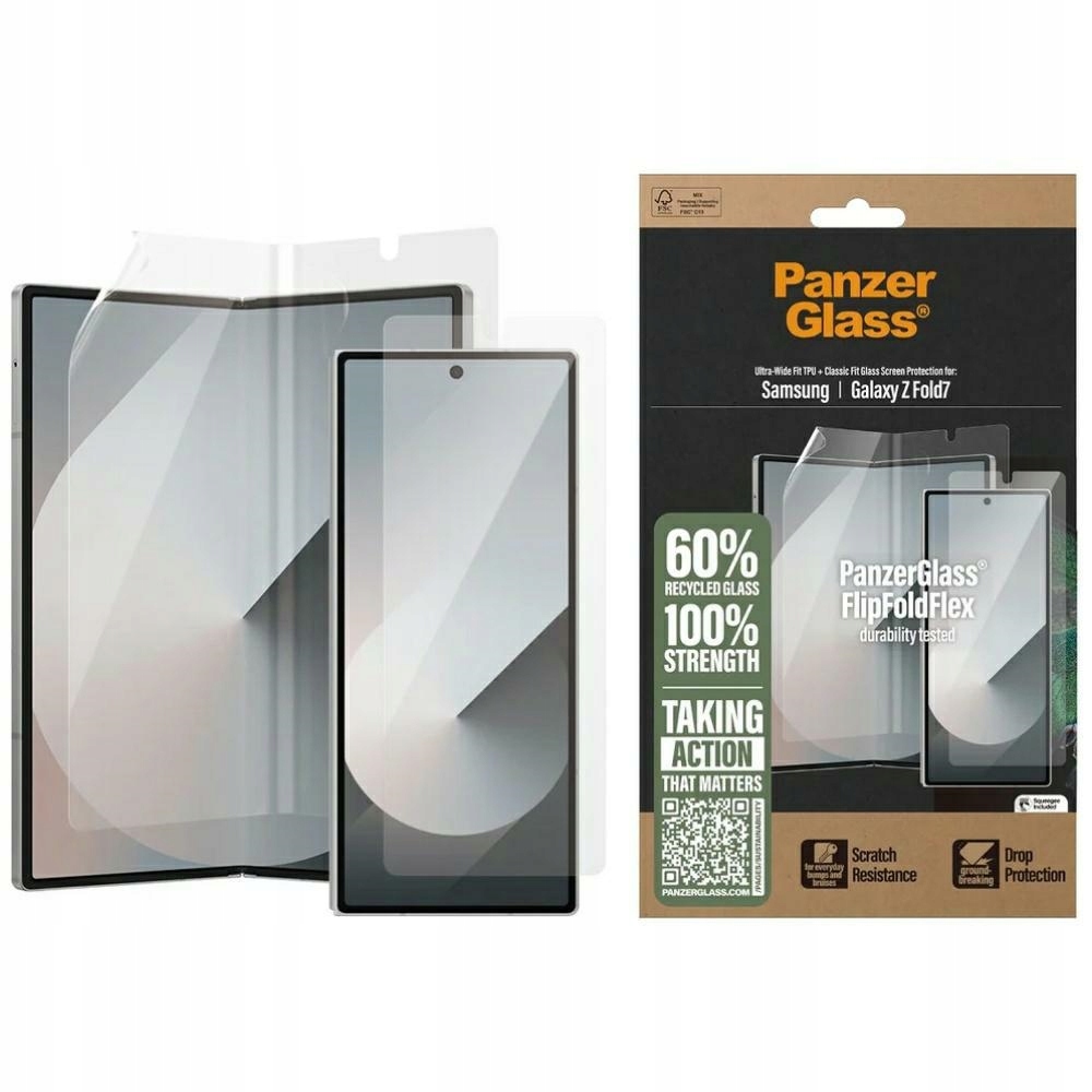 Ochranný set PanzerGlass FlipFoldFlex 2v1 Sklo Classic Fit Fólia Ultr