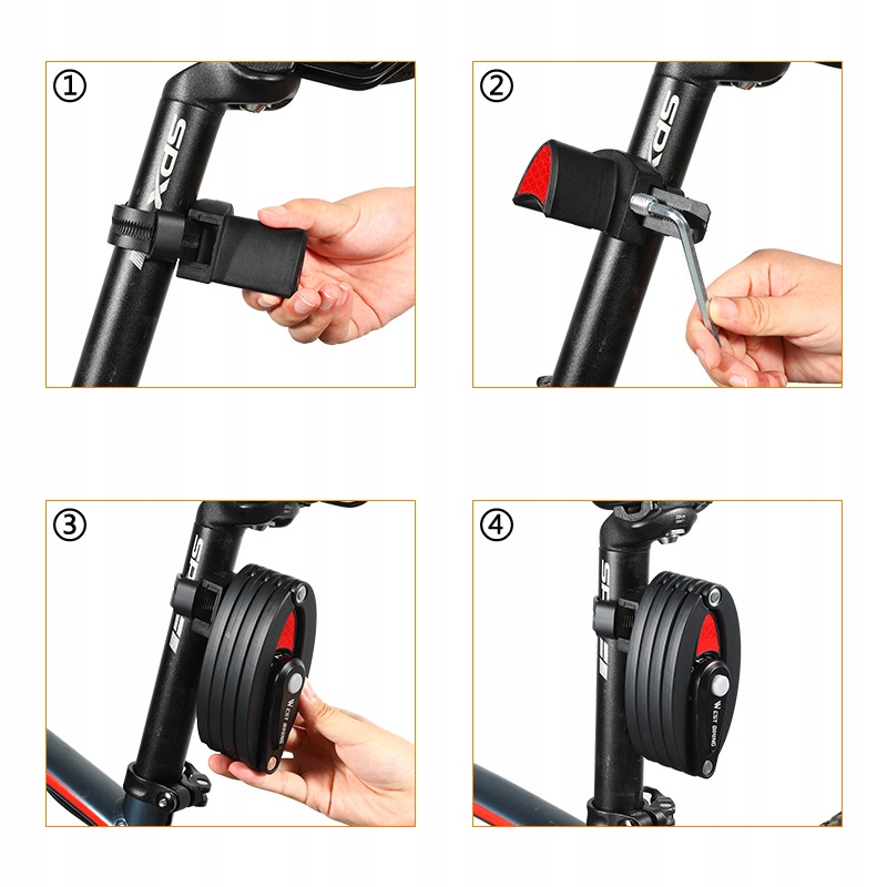 ZABEZPIECZENIE ROWEROWE NA SZYFR ZAPIĘCIE SKŁADANE Rodzaj zapięcie składane