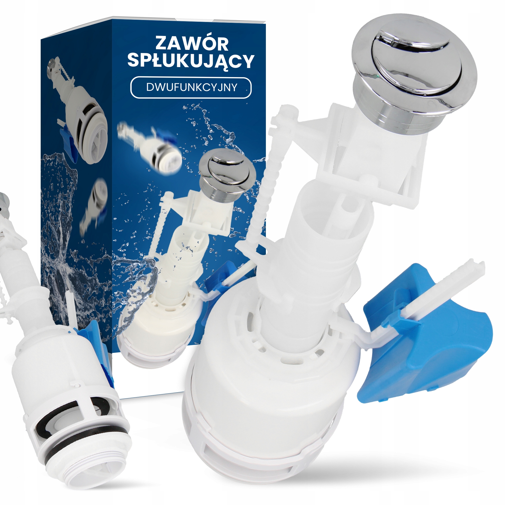 

Zawór Spustowy Spłuczki Uniwersalny Dwufunkcyjny