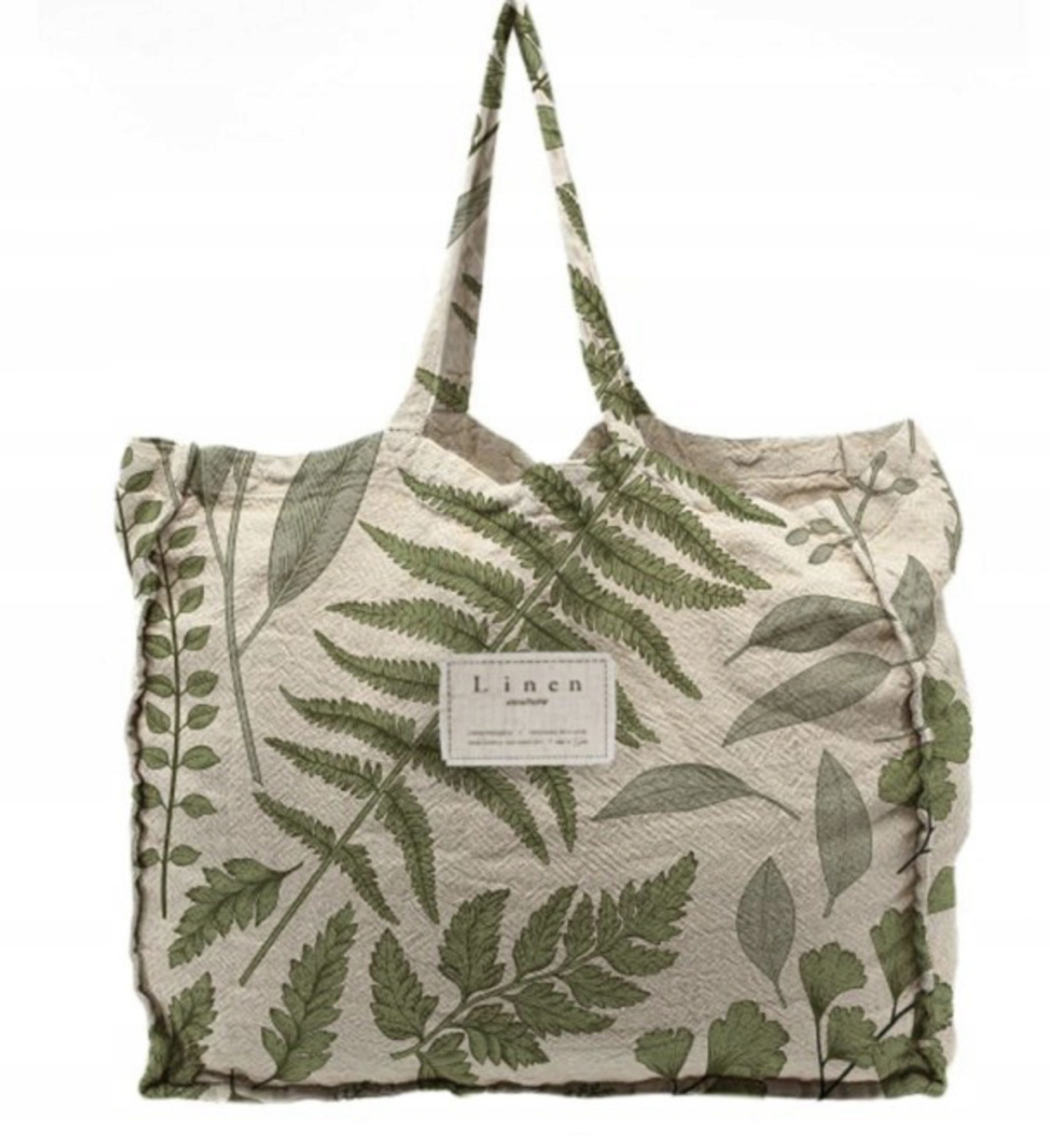 Madre Selva Bavlněná a lněná nákupní taška, 50 x 40 x 7 cm, Westwing