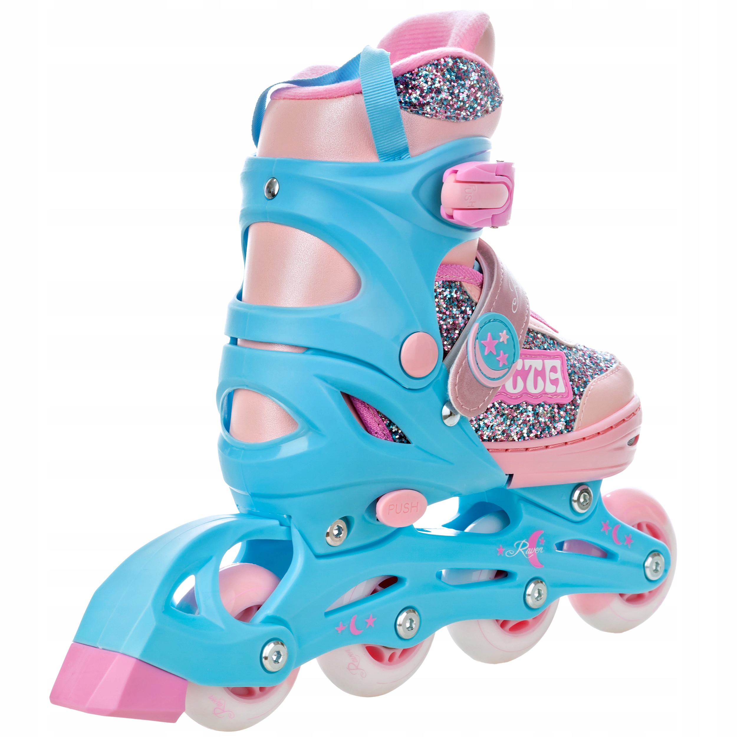 Rolki Wrotki Regulowane 3w1 RAVEN Etta 27-30 Kółka LED Rozmiar 27-30