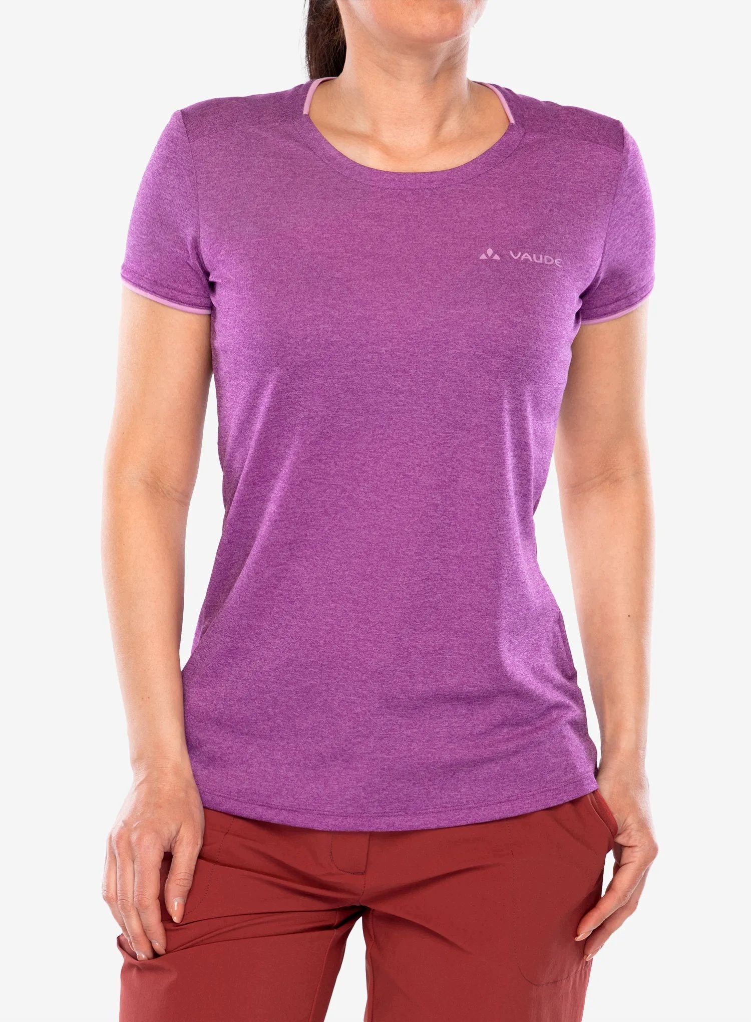 Dámské rychleschnoucí tričko Vaude Essential T-Shirt magenta 38 (s)