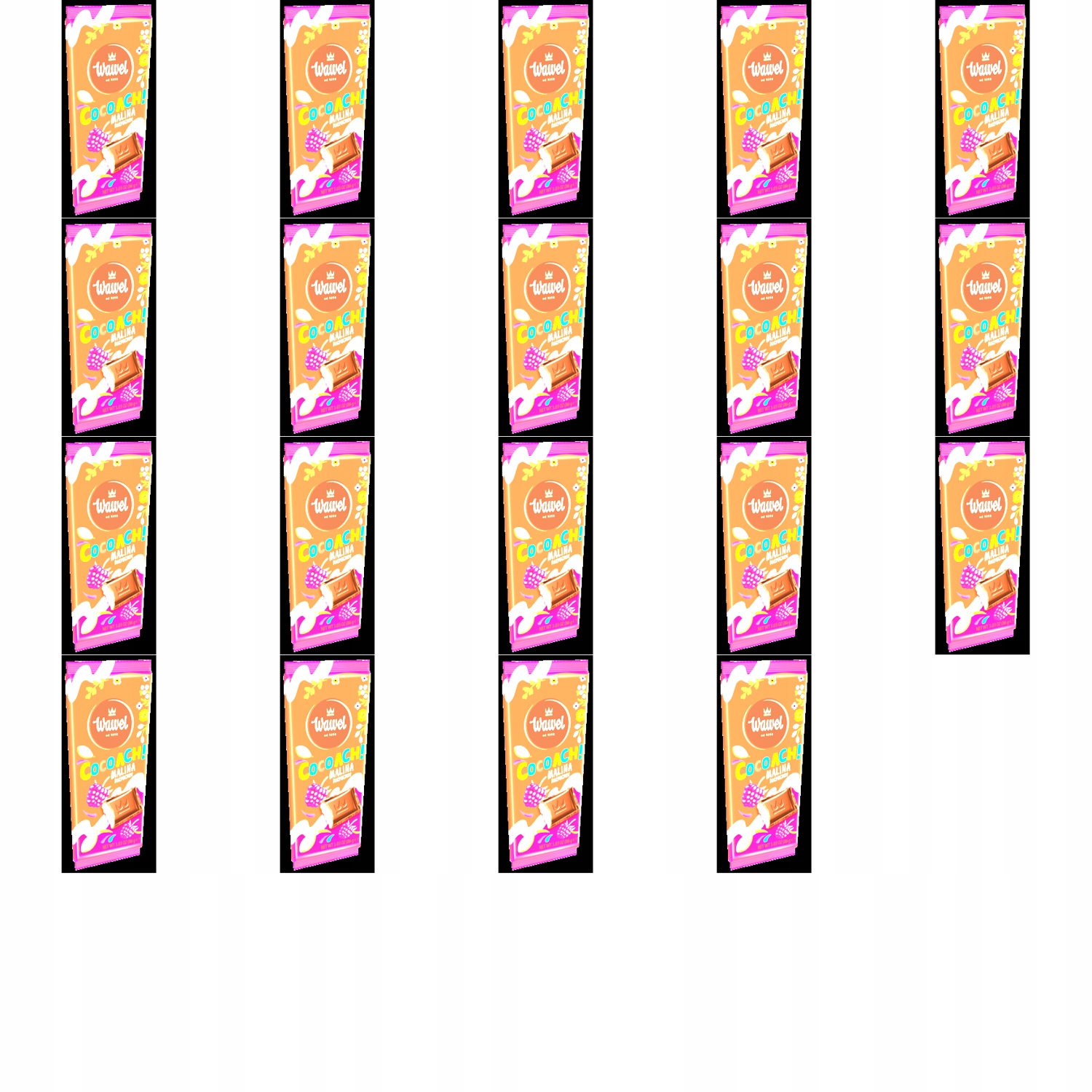 Levně 19 x 86 g Wawel ček cocoach! malina Karton