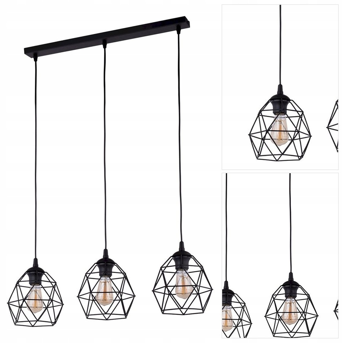 Černá závěsná lampa Galaxy je elegantní forma pro čítárnu Tk Lighting